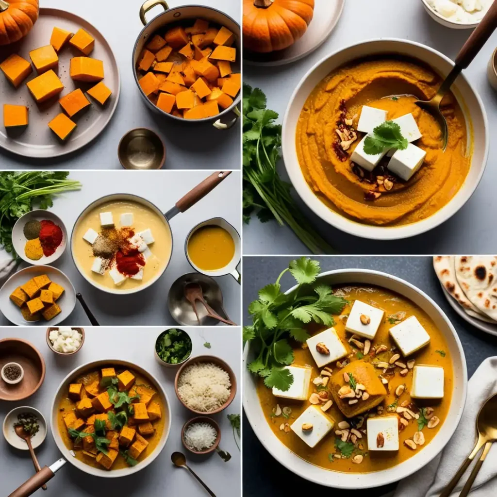 Pumpkin Paneer with Puree